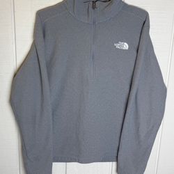 The North Face Men's Textured Cap Rock 1/4 Zip Fleece Grey Size Large 21”x24.5”