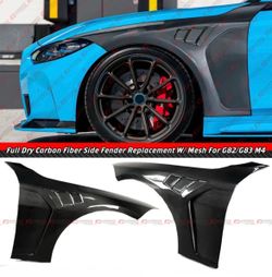 21-26 BMW G82 M4 Dry Carbon Fiber ALP Style Front Fenders