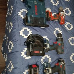 Bosch Drill And Impact Charger Battery And Bosch Construction Radio Also 12 Volt Black And Decker Screw Gun