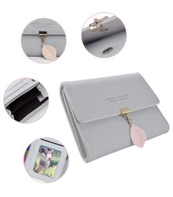 Brand new! Wallet for Women PU Leather Leaf Pendant Card Holder Organizer Zipper Coin Purse