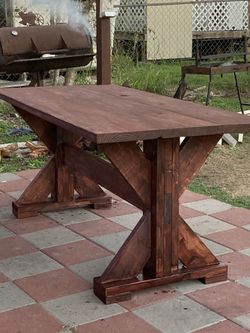 Farmhouse Style Wooden Table