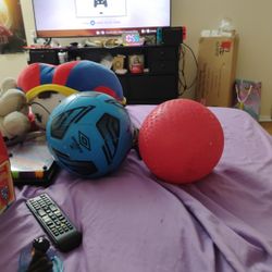 Two Balls Red Ball Blue Ball
