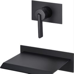 (Brand New in Box) 
SITGES High Flow Wall Mount Tub Filler, Single Lever Handle Control with Large Waterfall Tub Spout, Pressure Balance Rough in Valv