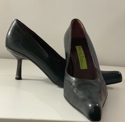 Goffredo Fantini black leather heels 7.5