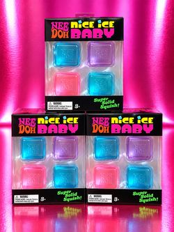Nee Doh Nice Ice Baby Sensory Squish Toy 3-Pack