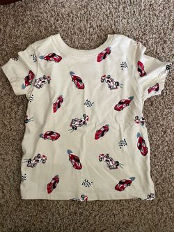 Kids Race Car Print T-Shirt