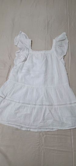 White Muslin Baby Girl Dress