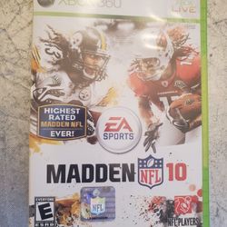 Madden NFL 10 (Microsoft Xbox 360, 2009) football video game