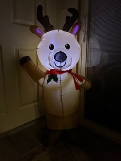 4’ tall Inflatable Lighted Christmas Reindeer