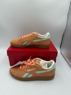 Reebok Club C Grounds Women's 5.5 Orange Aqua New (RETAIL: $89.99)