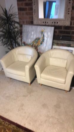 Mid-century style club chair leather matching