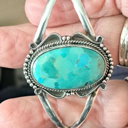 Mohave Kingman Turquoise, Cuff, Bracelet, 925