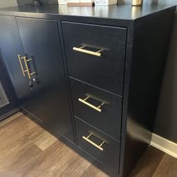 Black Lateral File Cabinet and Storage