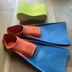 Finis swim long fins and Speedo Junior training buoy