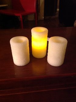 3 battery operated candles