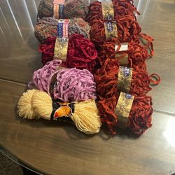 Lot If 10 Skeins Of Yarn Crocheting Knitting Weaving 