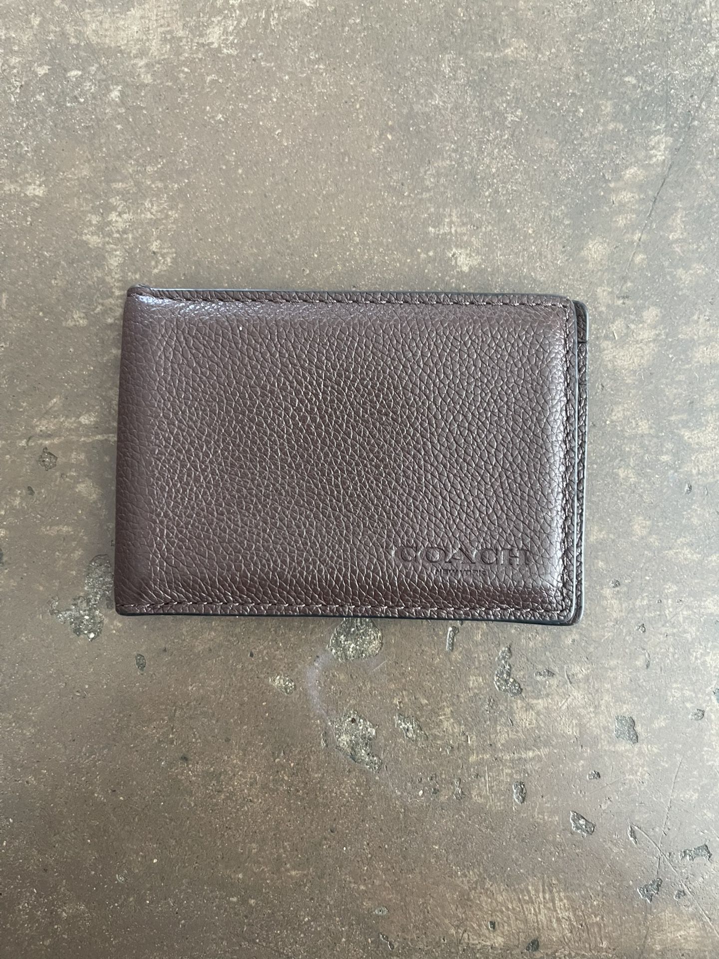 Coach Bi-Fold Wallet, Chocolate Brown, Practically New