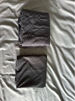 Black Shower Curtain & Black Weighted Liner