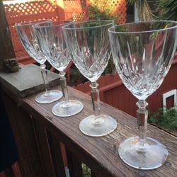 Vintage Crystal Wine Glasses