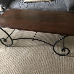 Solid Wood. Plank Top Coffee Table - Must Sell!