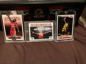🔥🏀 LEBRON JAMES 3-CARD COLLECTION — ROOKIE, CHALK TOSS & TOPPS CHROME🏀🔥