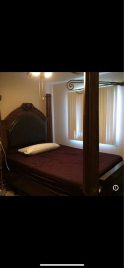 Queen post bed