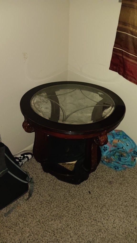 Wooden Glass Table