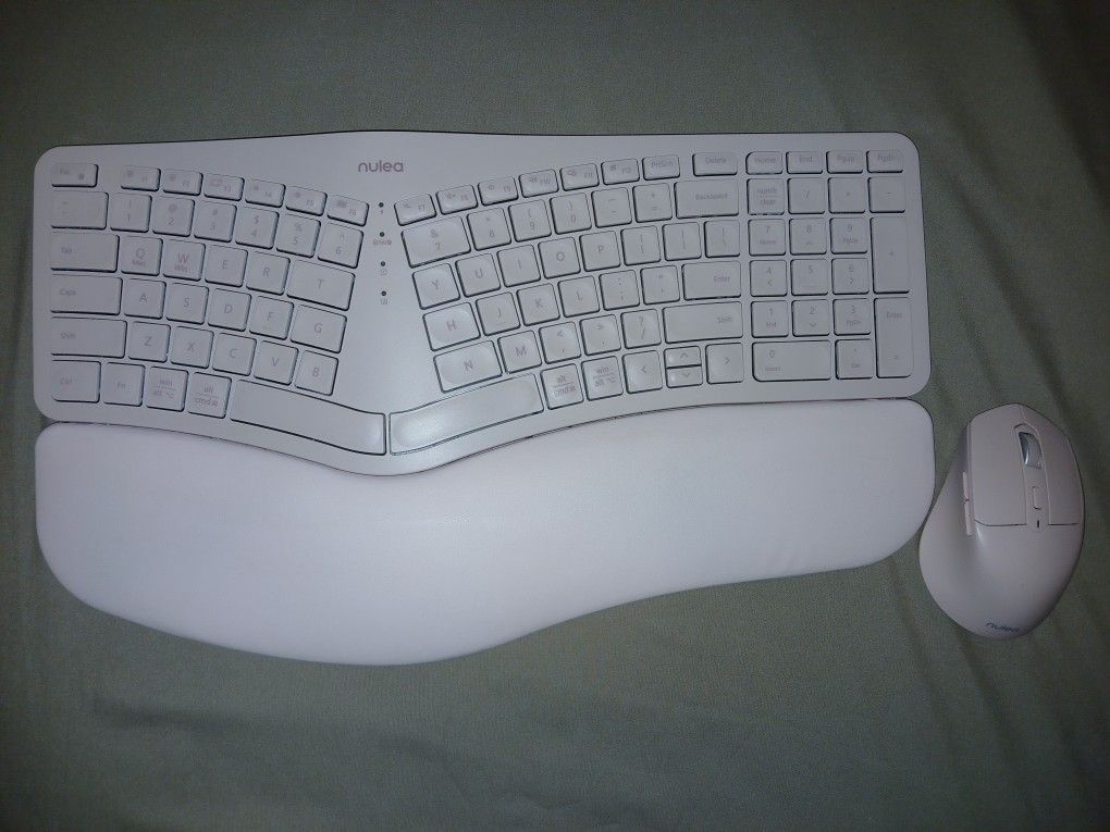 Pink Ergonomic Keyboard w/ Mouse $20