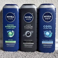 Nivea Men Body Wash 3 For $10