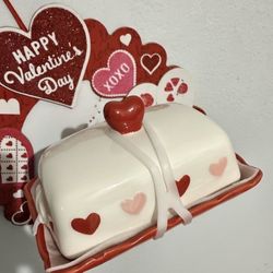 Valentines Butter Dish
