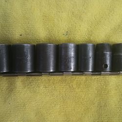 Makita 3/8" Drive Impact Socket 7pc Set with Rack 