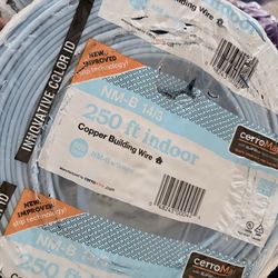 250 ft. 14/3 Light Blue Solid Romex SLiPWire Copper NM -B Wire
