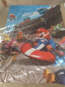 Nintendos Mario Bros Mario Kart Racing (Reversible) Comforter/ Blanket