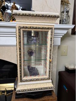 Horchow Creazioni  Curio Cabinet Vitrine Baroque Rococo  10”x10”x 18”T