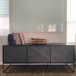West Elm Slate Industrial Media Console