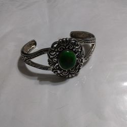 925 Silver Signed NK Cuff Bracelet Use