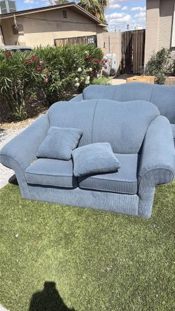 Blue couch set