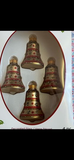 Christmas Bell Ornaments (Set Of 4)