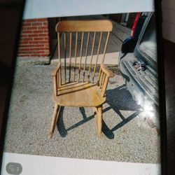Vintage 1950 Antique Wooden Rocking Chair It's An Excellent Condition Just Need Wiping Down Antique