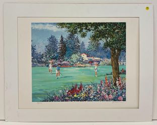 Chi Leung Yuen "Putting Green" S/N Litho Unframed