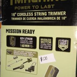 Cordless Battery 16" String Trimmer