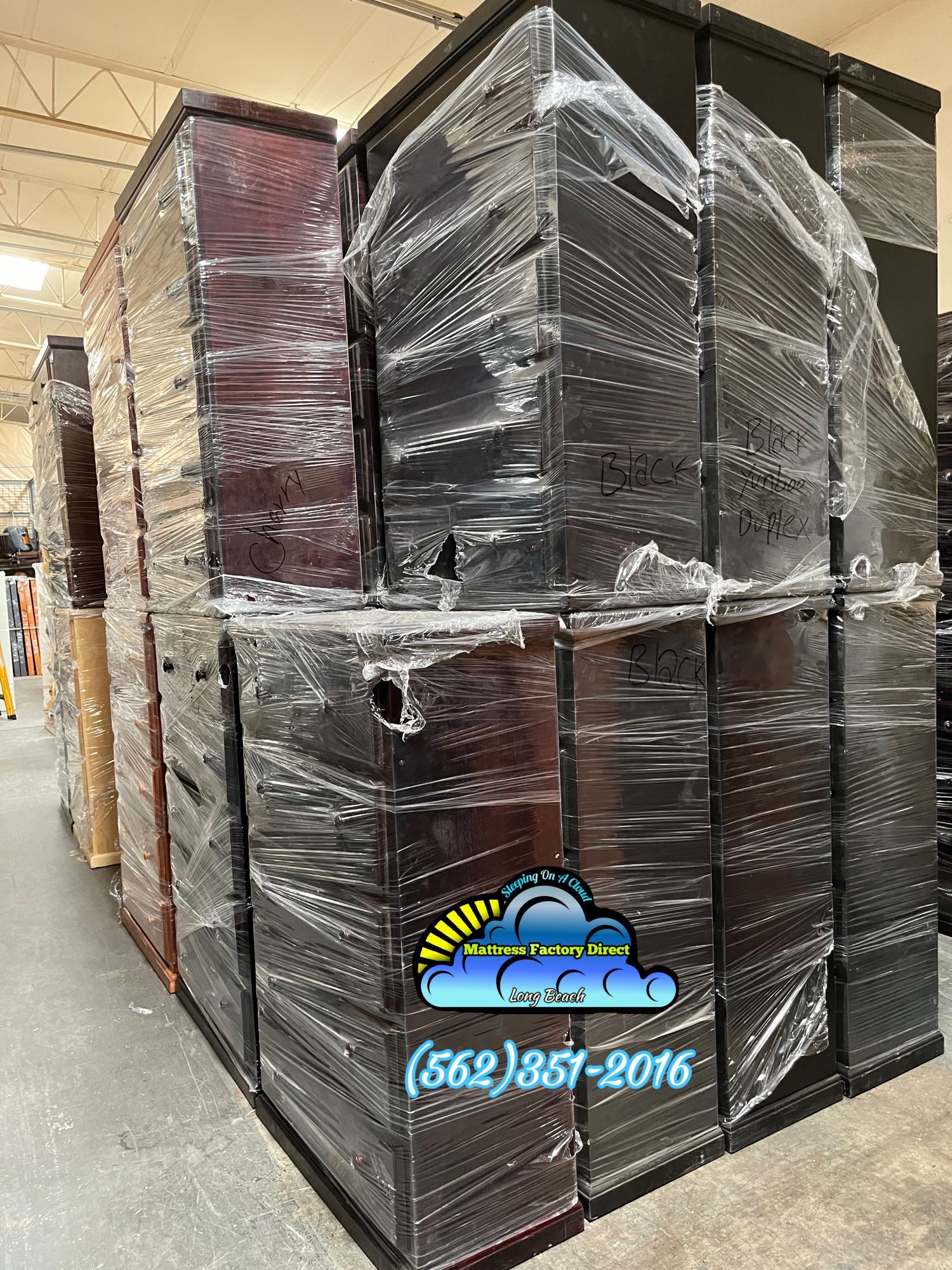 Jumbo Dresser Black 2 Knob Drawer Cajonera Comoda Nueva 