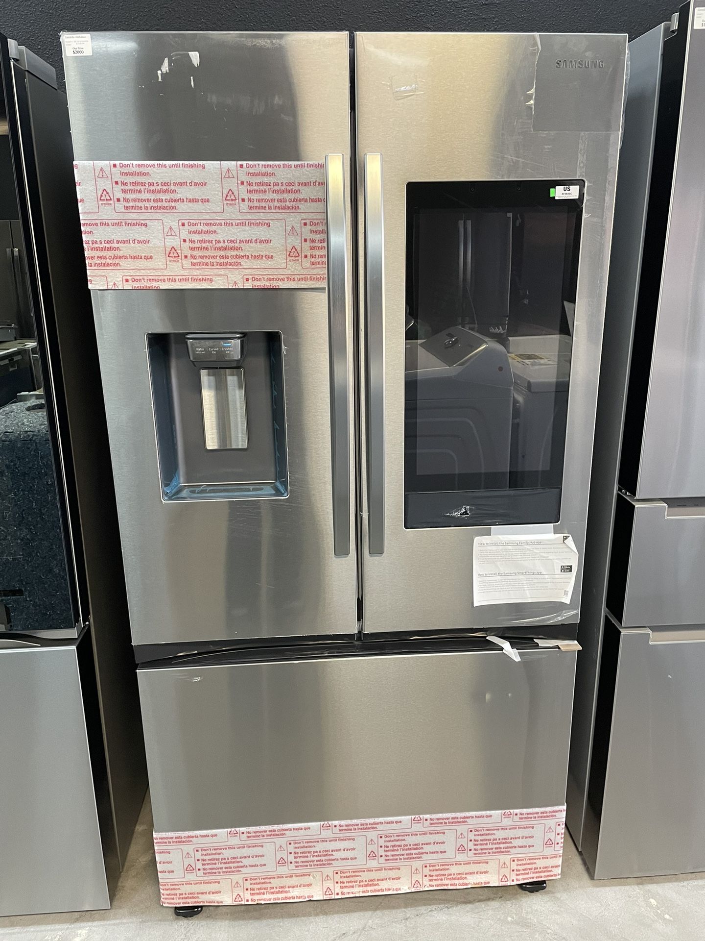 Samsung 30 Cu 3 Door French Door HUB Refrigerator 