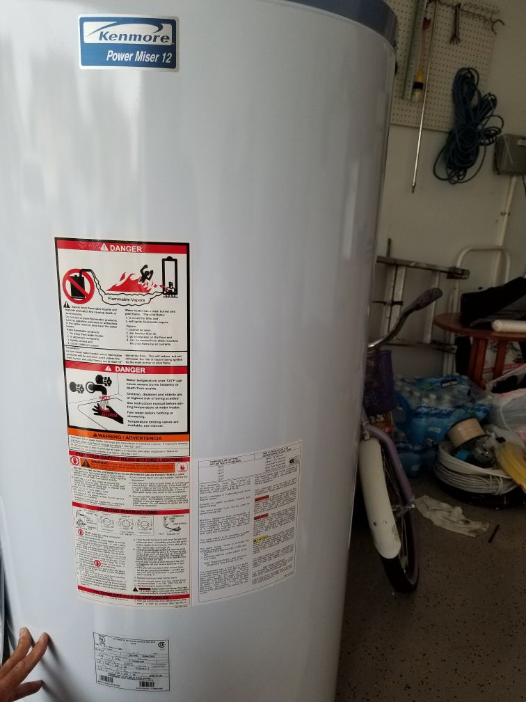 Brand new Kenmore water heater 75 gallons, never used