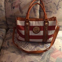 Ladies Satchel Strip Purse
