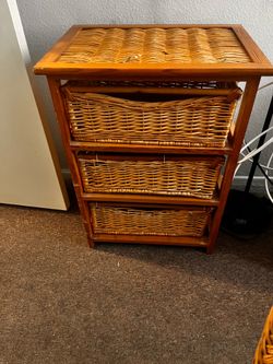 Rattan shelf