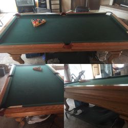 Real slat pool table solid wood