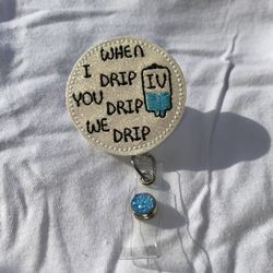 IV drip Nurse Badge Reel