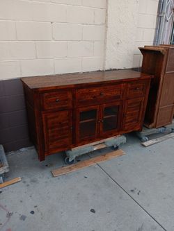 Rustic Style Media 3-drawer Console Cabinet 