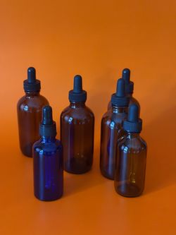 Glass dropper bottles